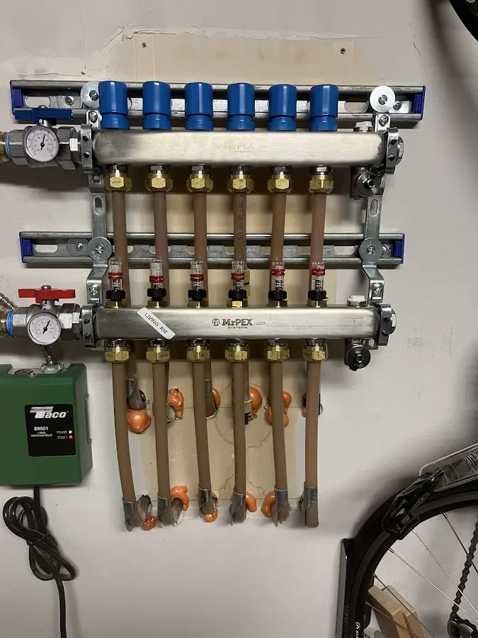 Plumber performing Gas Line Installation at a residential property in Pierson